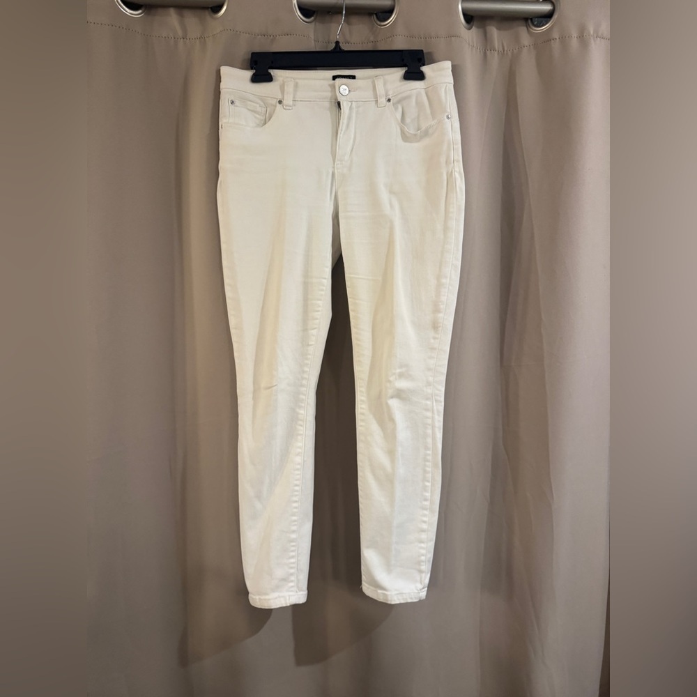 Jones New York Women's White Midrise  Jeans